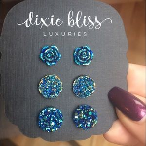 Pixie Roses Earrings Trio